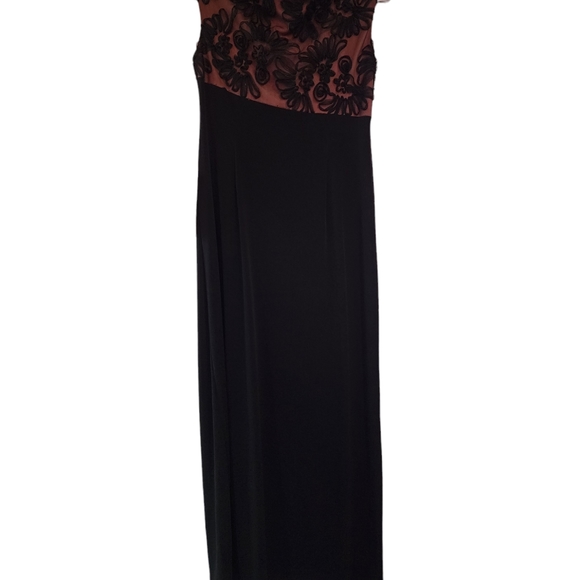 NWT/Connected Apparel Dress Black and Tan/Empire Waist Size 10P - Picture 3 of 6